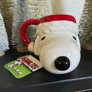 Peanuts‎ Snoopy In Santa Hat Christmas Coffee Tea Holiday Mug NWT